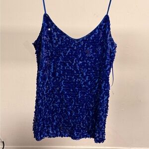 Wayf Royal Blue Sequin Camisole